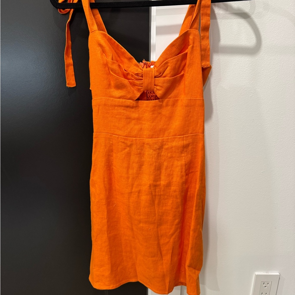 Reformation Orange Mini Dress